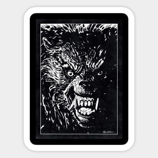 AMERICAN WEREWOLF IN LONDON (Black and White) Sticker